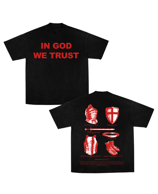 "Armor Up" In God We Trust Tee Black