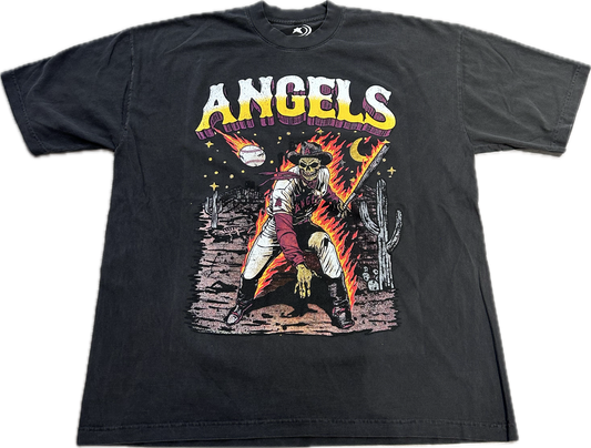 Dilemma Angels Ready For War Tee Washed Black